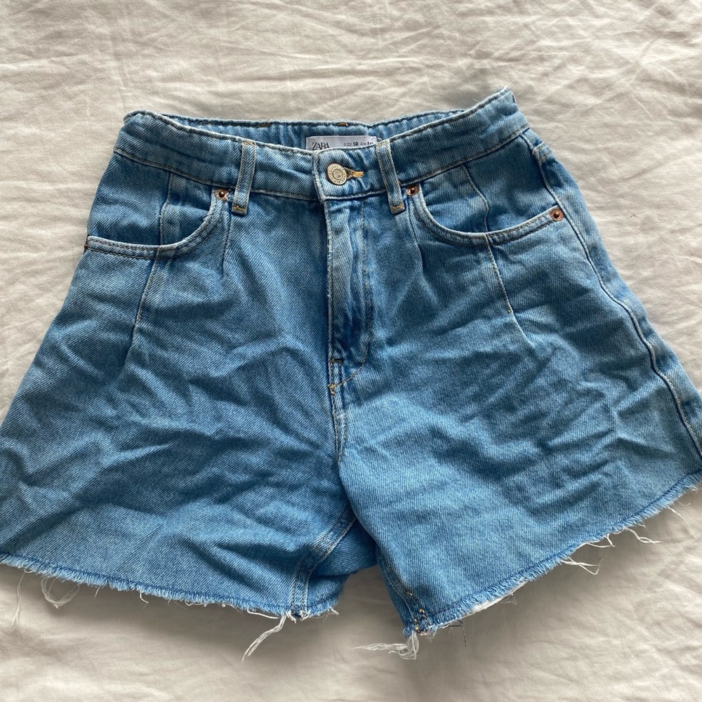 zara girls high waisted mom shorts